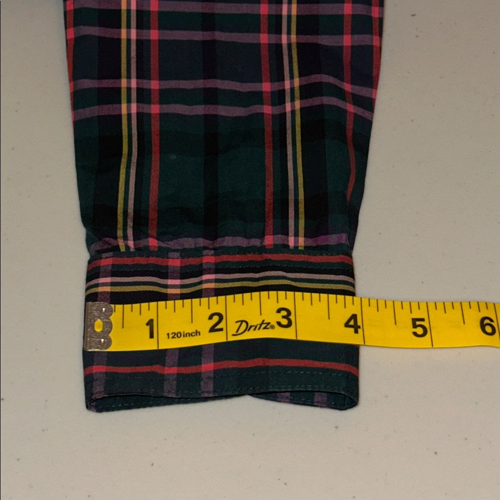 100% Cotton J. Crew Green and Red Plaid Casual Woman's Shirt Size 6. - Picture 13 of 16